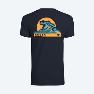 Costa Rad Wave Tee Navy t-shirt, size XL